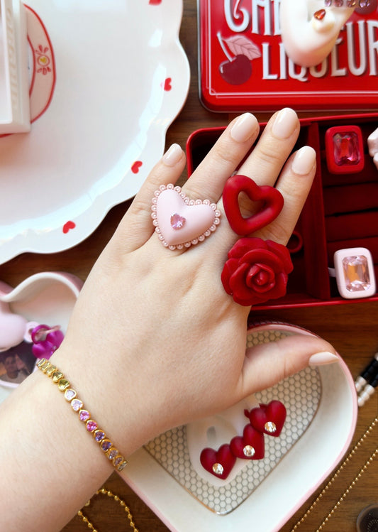 HEART PINK RING
