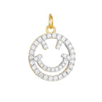 Long Sparkling Happy Face Necklace