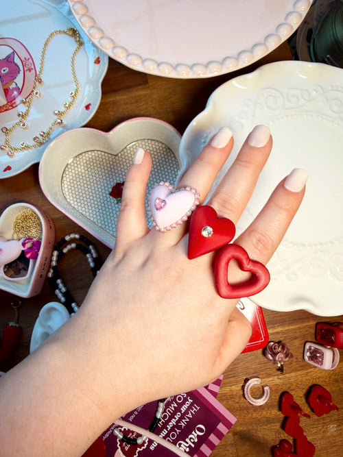 CRYSTAL HEART RING
