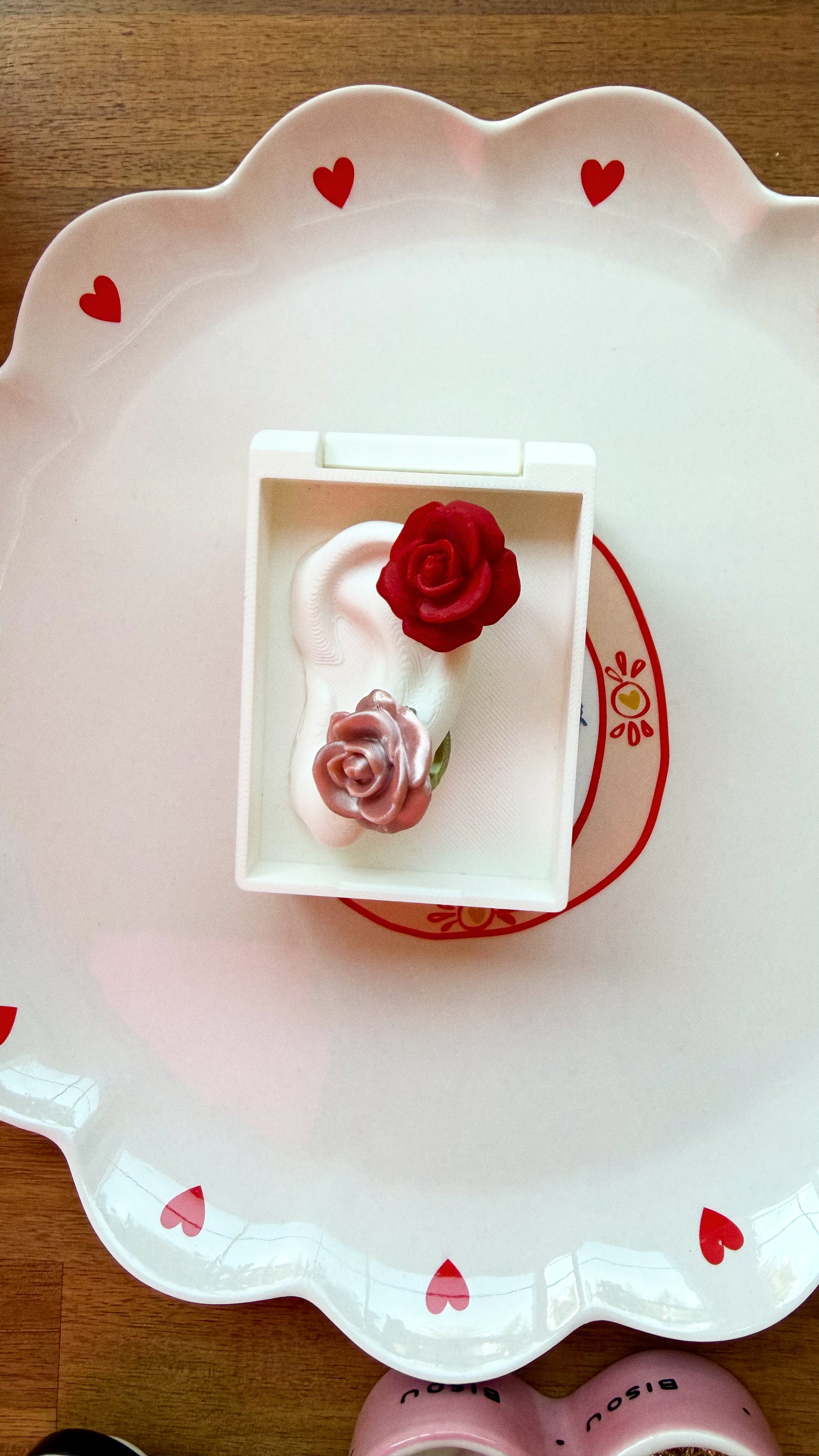 RED ROSE EAR CUFF