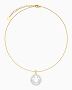 Long Sparkling Happy Face Necklace