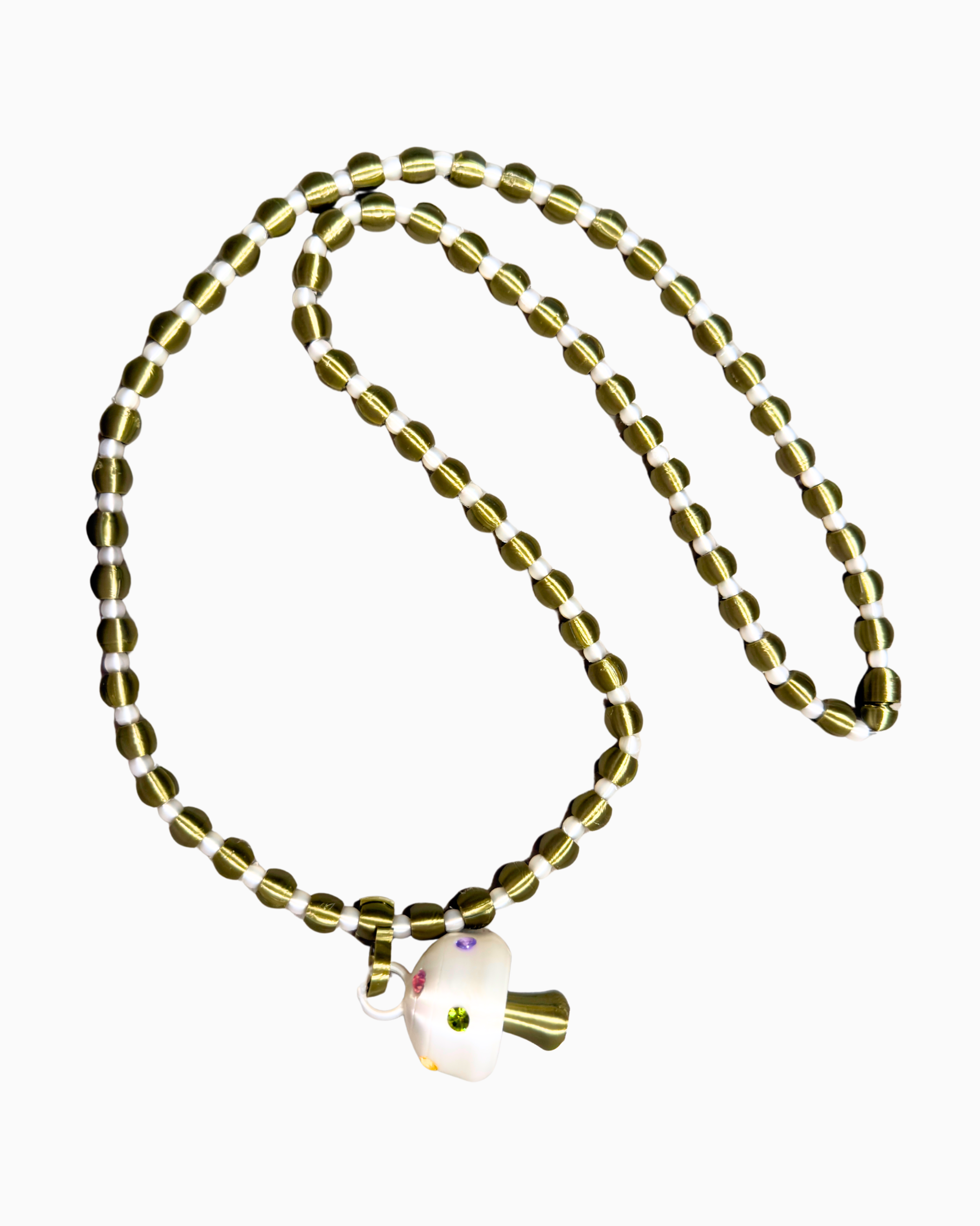 Rainbow Mushroom Long Necklace