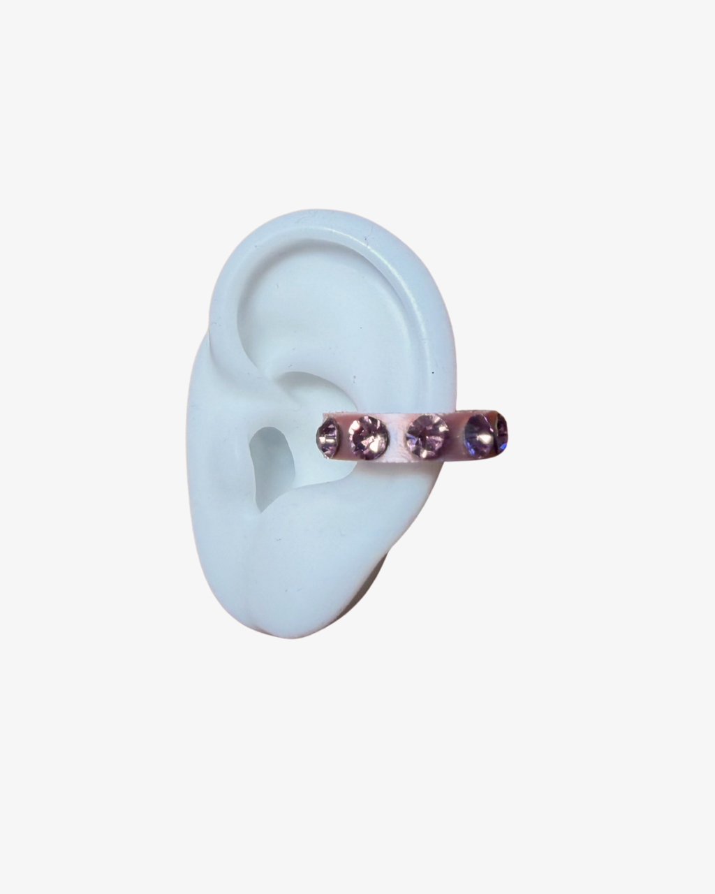 SATIN PINK CRYSTAL EAR CUFF